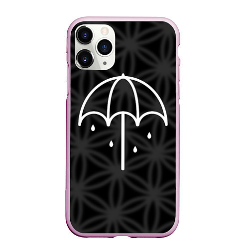 Чехол iPhone 11 Pro матовый BMTH Umbrella / 3D-Розовый – фото 1