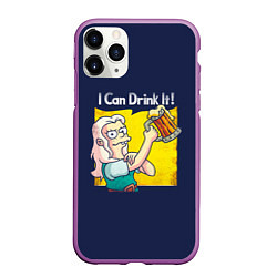 Чехол iPhone 11 Pro матовый I Can Drink It!, цвет: 3D-фиолетовый