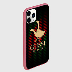 Чехол iPhone 11 Pro матовый GUSSI EQ Style, цвет: 3D-малиновый — фото 2