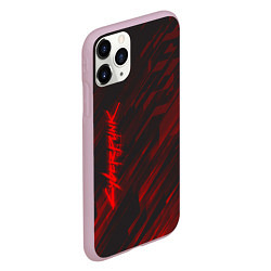 Чехол iPhone 11 Pro матовый Cyberpunk 2077: Red Breaks, цвет: 3D-розовый — фото 2