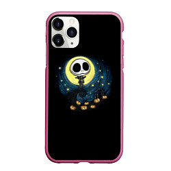 Чехол iPhone 11 Pro матовый The Nightmare Before Christmas, цвет: 3D-малиновый