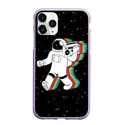 Чехол iPhone 11 Pro матовый Космонавт с магнитофоном
