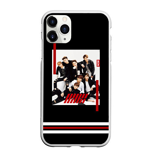 Чехол iPhone 11 Pro матовый IKON Band / 3D-Белый – фото 1