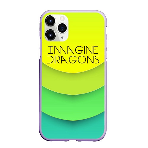 Чехол iPhone 11 Pro матовый Imagine Dragons: Lime Colour / 3D-Светло-сиреневый – фото 1