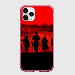 Чехол iPhone 11 Pro матовый RDR 2: Sunset, цвет: 3D-малиновый