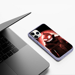 Чехол iPhone 11 Pro матовый Зловещая тыква, цвет: 3D-светло-сиреневый — фото 2