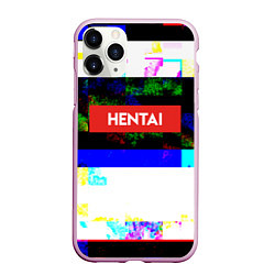 Чехол iPhone 11 Pro матовый Hentai Glitch 3, цвет: 3D-розовый