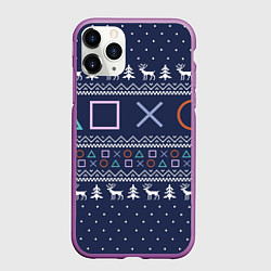 Чехол iPhone 11 Pro матовый Winter PS, цвет: 3D-фиолетовый