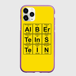 Чехол iPhone 11 Pro матовый Альберт Эйнштейн, цвет: 3D-фиолетовый