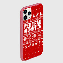 Чехол iPhone 11 Pro матовый Winter RDR, цвет: 3D-малиновый — фото 2