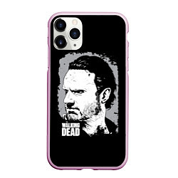 Чехол iPhone 11 Pro матовый Walking Rick, цвет: 3D-розовый