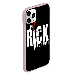 Чехол iPhone 11 Pro матовый In Rick We Trust, цвет: 3D-розовый — фото 2