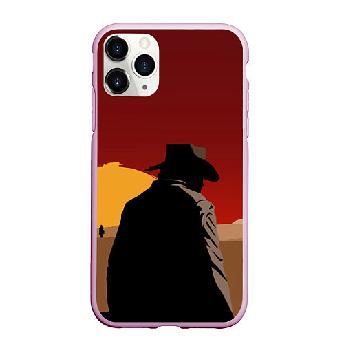 Чехол iPhone 11 Pro матовый RDR 2: Dark Man / 3D-Розовый – фото 1