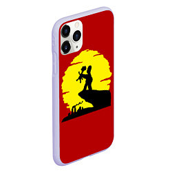 Чехол iPhone 11 Pro матовый Гомер и барт, цвет: 3D-светло-сиреневый — фото 2