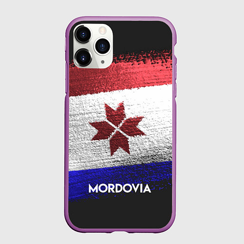 Чехол iPhone 11 Pro матовый Mordovia Style / 3D-Фиолетовый – фото 1