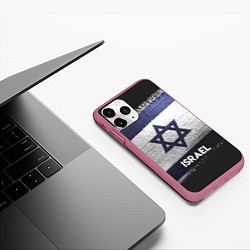 Чехол iPhone 11 Pro матовый Israel Style, цвет: 3D-малиновый — фото 2