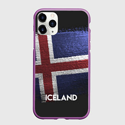Чехол iPhone 11 Pro матовый Iceland Style, цвет: 3D-фиолетовый