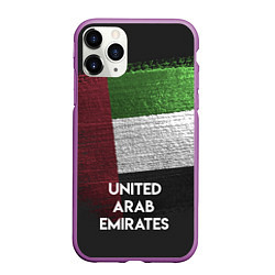 Чехол iPhone 11 Pro матовый United Arab Emirates Style, цвет: 3D-фиолетовый