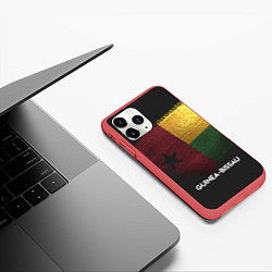 Чехол iPhone 11 Pro матовый Guinea-Bissau Style, цвет: 3D-красный — фото 2