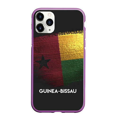 Чехол iPhone 11 Pro матовый Guinea-Bissau Style / 3D-Фиолетовый – фото 1