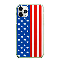 Чехол iPhone 11 Pro матовый American Patriot, цвет: 3D-салатовый