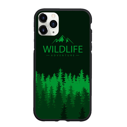 Чехол iPhone 11 Pro матовый Wildlife Adventure / 3D-Черный – фото 1