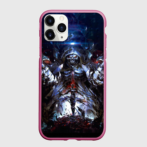 Чехол iPhone 11 Pro матовый Overlord / 3D-Малиновый – фото 1