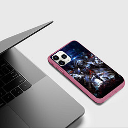 Чехол iPhone 11 Pro матовый Overlord, цвет: 3D-малиновый — фото 2