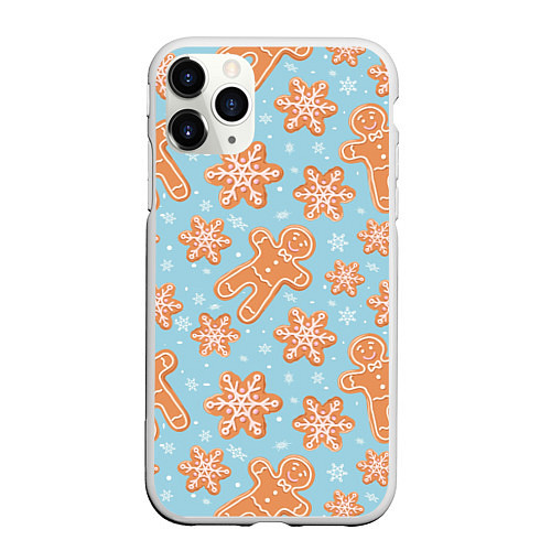 Чехол iPhone 11 Pro матовый Xmas Cookies / 3D-Белый – фото 1