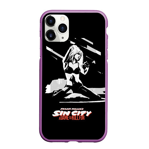 Чехол iPhone 11 Pro матовый Sin City: Nancy / 3D-Фиолетовый – фото 1