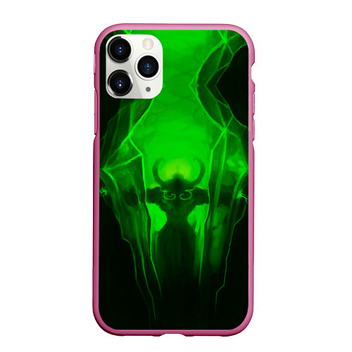 Чехол iPhone 11 Pro матовый Демон легиона / 3D-Малиновый – фото 1