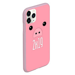 Чехол iPhone 11 Pro матовый Piggy 2k19, цвет: 3D-розовый — фото 2