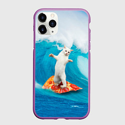 Чехол iPhone 11 Pro матовый Кот-серфер