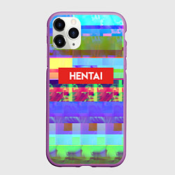 Чехол iPhone 11 Pro матовый Hentai TV, цвет: 3D-фиолетовый