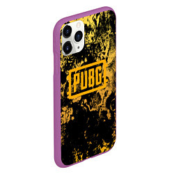 Чехол iPhone 11 Pro матовый PUBG: Yellow Marble, цвет: 3D-фиолетовый — фото 2