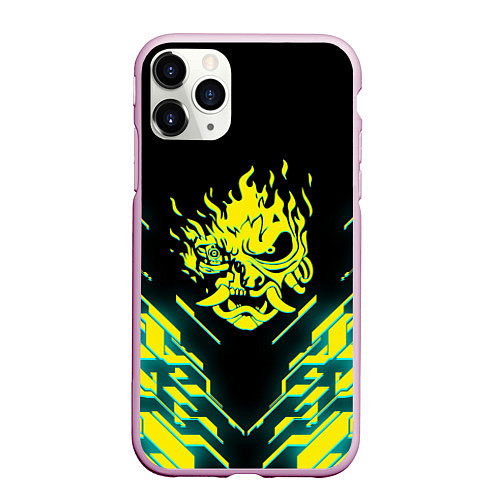 Чехол iPhone 11 Pro матовый Cyberpunk 2077: Samurai / 3D-Розовый – фото 1