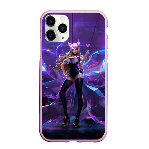 Чехол iPhone 11 Pro матовый Ahri / 3D-Розовый – фото 1