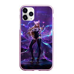 Чехол iPhone 11 Pro матовый Ahri, цвет: 3D-розовый