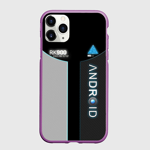 Чехол iPhone 11 Pro матовый Detroit: Android RK900 / 3D-Фиолетовый – фото 1