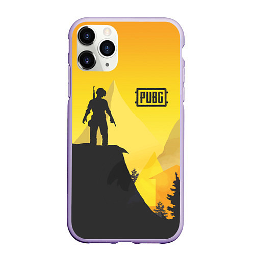 Чехол iPhone 11 Pro матовый PUBG: Sunrise / 3D-Светло-сиреневый – фото 1