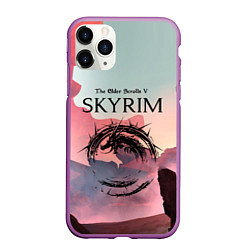 Чехол iPhone 11 Pro матовый The Elder Scrolls, цвет: 3D-фиолетовый