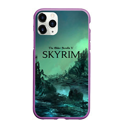 Чехол iPhone 11 Pro матовый SKYRIM, цвет: 3D-фиолетовый