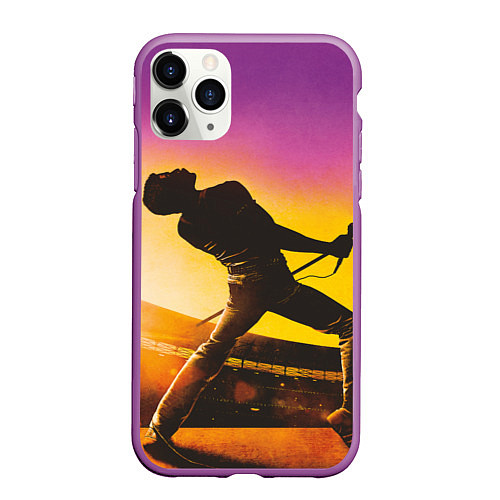 Чехол iPhone 11 Pro матовый Bohemian Rhapsody / 3D-Фиолетовый – фото 1