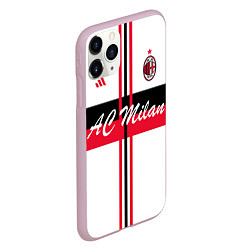 Чехол iPhone 11 Pro матовый AC Milan: White Form, цвет: 3D-розовый — фото 2