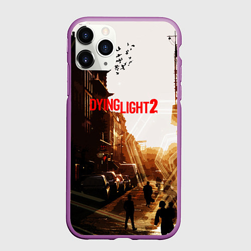 Чехол iPhone 11 Pro матовый Dying Light 2 / 3D-Фиолетовый – фото 1