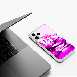 Чехол iPhone 11 Pro матовый BTS: Purple Style, цвет: 3D-белый — фото 2