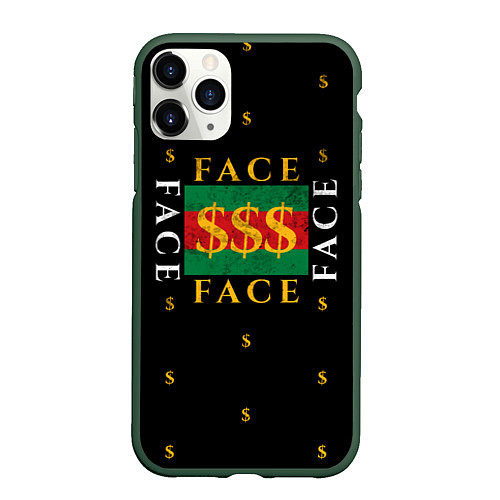 Чехол iPhone 11 Pro матовый FACE GG Style / 3D-Темно-зеленый – фото 1