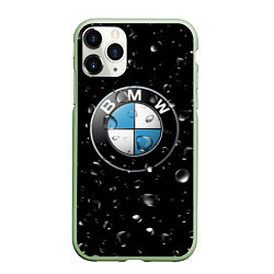 Чехол iPhone 11 Pro матовый BMW под Дождём, цвет: 3D-салатовый