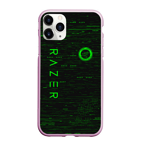 Чехол iPhone 11 Pro матовый RAZER / 3D-Розовый – фото 1