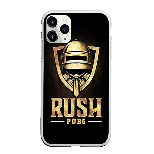 Чехол iPhone 11 Pro матовый Rush PUBG / 3D-Белый – фото 1